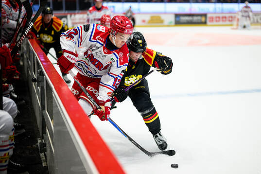 Timrås Linus Eriksson och Brynäs Greg Scott