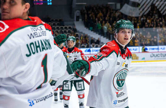 Frölundas Linus Högberg jublar