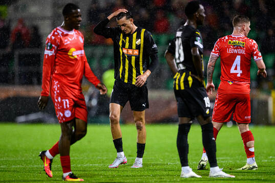 Silas Andersen of Häcken looks dejected