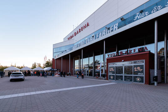 Exteriör vy av Vida arena