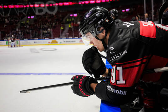 Malmö Redhawks Axel Sundberg deppar