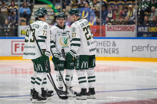 Färjestads Adam Ollas Mattsson, Joakim Nygård och Gabriel