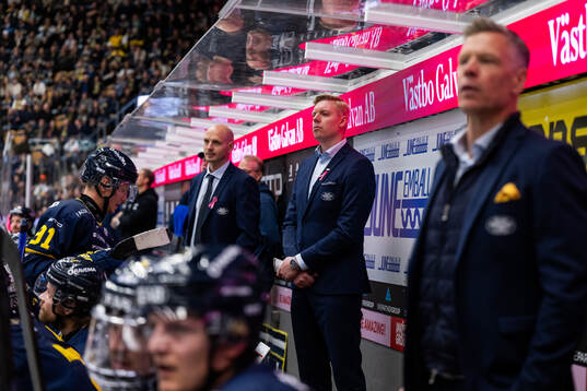 HV71s assisterande tränare Kris Beech, tränare Anton