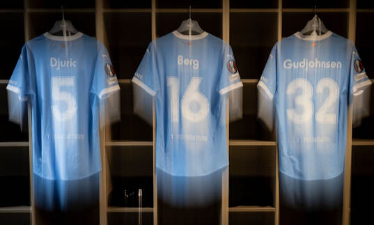 The kits of Andrej Djuric, Oliver Berg and Daniel