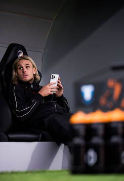 Arnor Sigurdsson of Malmö FF ahead ofof the UEFA Europa