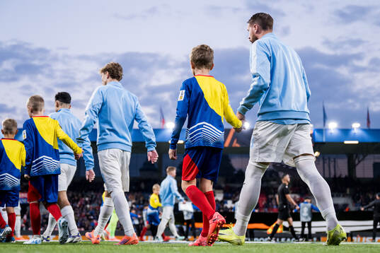 Pontus Jansson of Malmö FF makes his entrance to the the