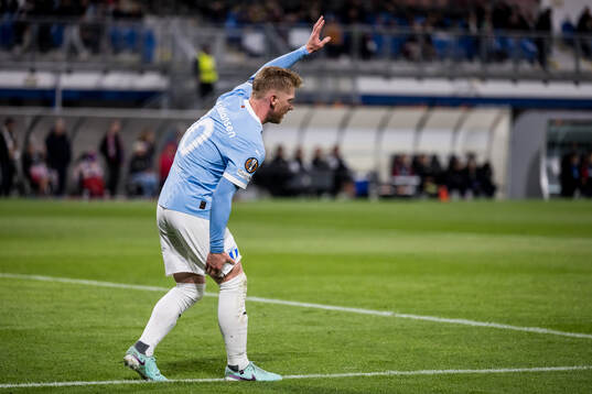 Anders Christiansen of Malmö FF in pain