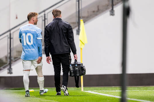 Anders Christiansen of Malmö FF leaves the pitch