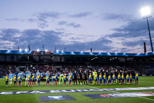 Players of Malmö FF and of Viktoria Plzen