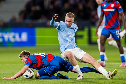 Lukas Cerv of Viktoria Plzen and Daniel Gudjohnsen of