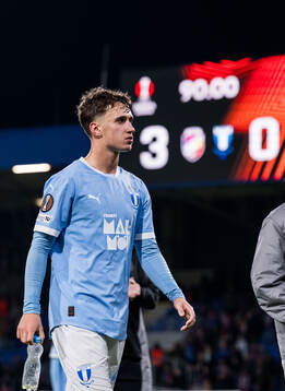 Kenan Busuladzic of Malmö FF looks dejected