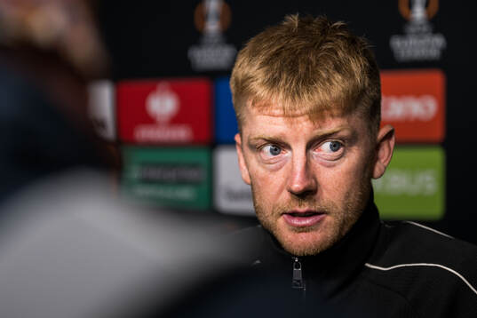Anders Christiansen of Malmö FF is being interviewed