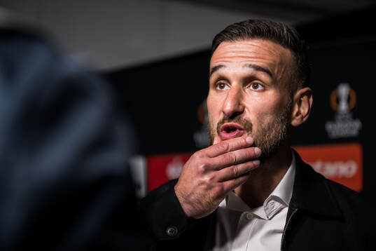 Head coach Anes Mravac of Malmö FF is being interviewed