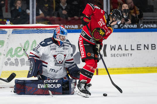 Linköpings målvakt Jesper Myrenberg och Luleås Isac