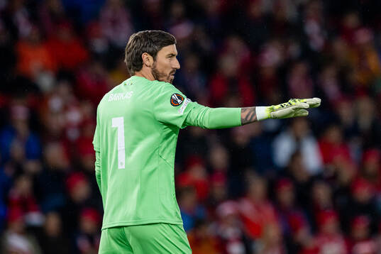 Goalkeeper Vasilis Barkas of Utrecht