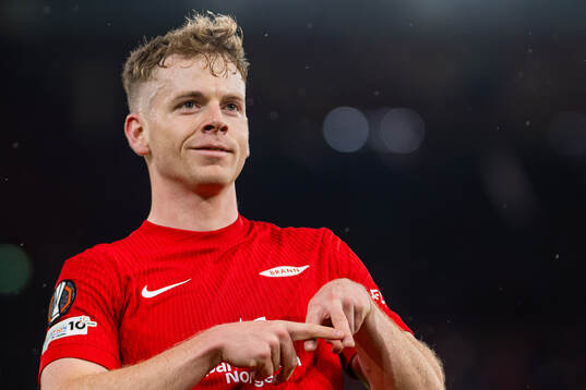 Sævar Atli Magnusson of Brann celebrates