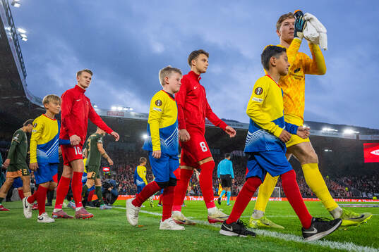 Emil Kornvig, Felix Horn Myhre and goalkeeper Mathias