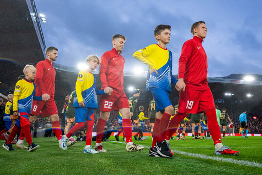 Sævar Atli Magnusson and Eggert Aron Gudmundsson of Brann