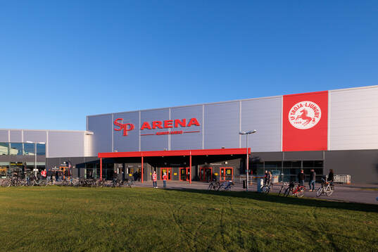 Exteriör vy av SP arena
