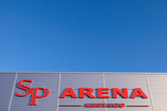 Exteriör vy av SP arena