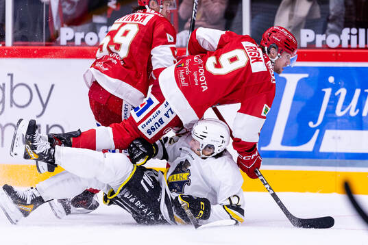 Troja/Ljungbys Brady Risk och AIKs Scott Pooley