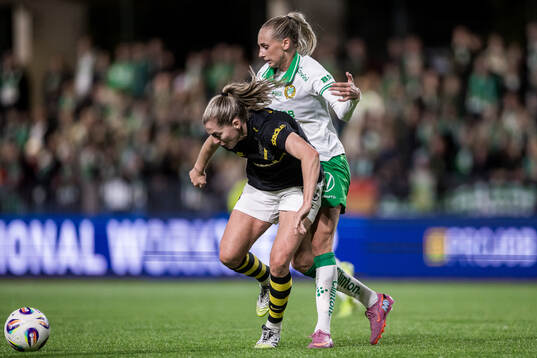 AIKs Linda Sembrant och Hammarbys Ellen Wangerheim
