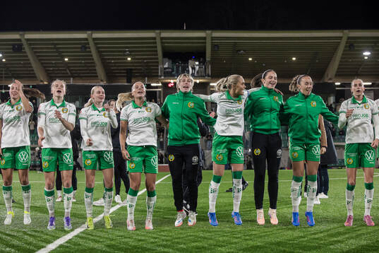 Hammarbys spelare jublar