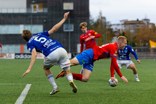 Umeå FCs Jakob Hedenquist och Helsingborgs Oscar Aga