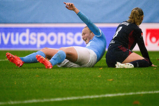 Malmö FFs Sara Kanutte Sørensen Fornes jublar
