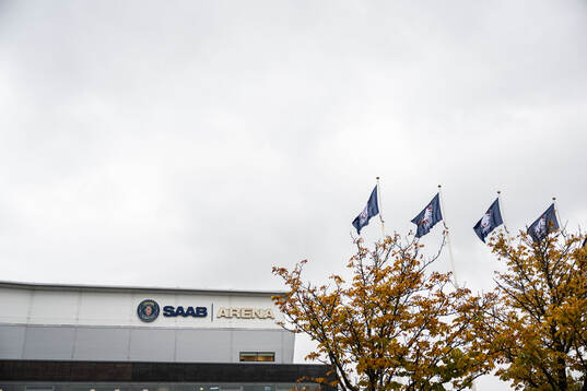 Exteriör vy av Saab Arena