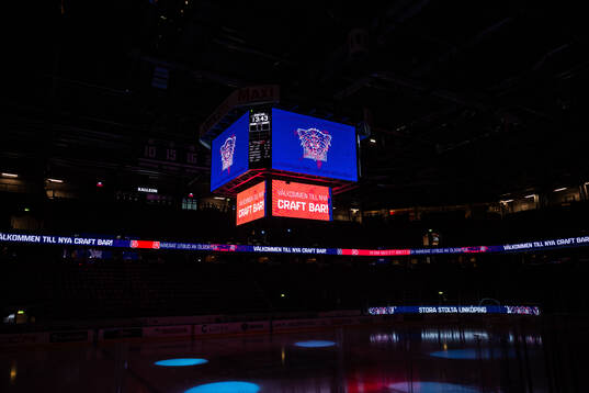 Interiör vy av Saab Arena