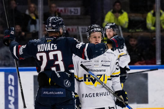 Linköpings Robin Kovacs jublar