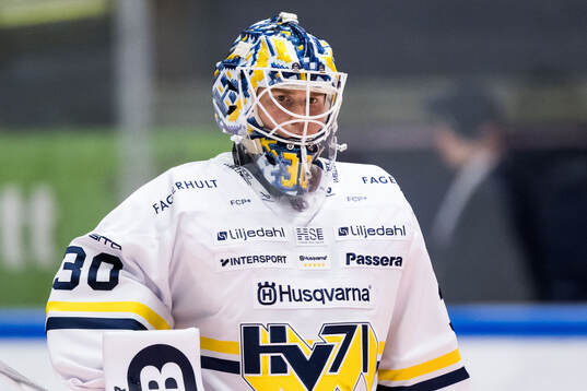 Linköpings målvakt Karl Roos deppar