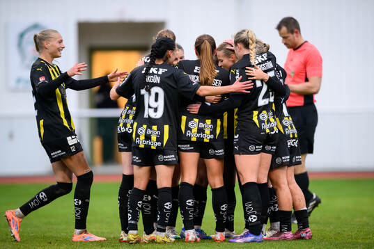 Häckens spelare jublar