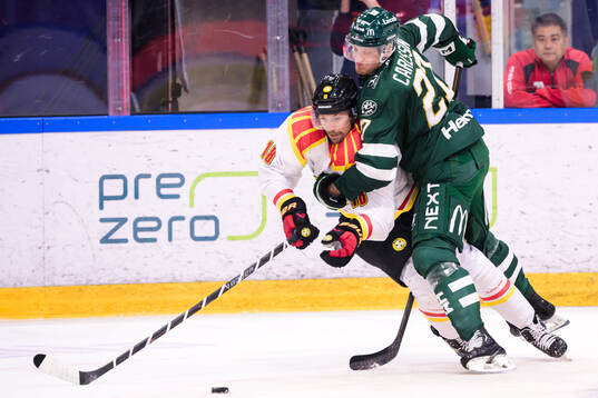 Brynäs Anton Rödin och Färjestads Gabriel Carlsson