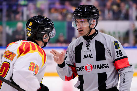 Brynäs Jakob Silfverberg och Domare Richard Magnusson