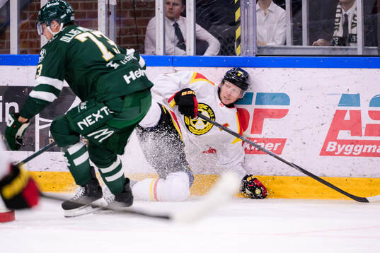 Färjestads Adam Ollas Mattsson och Brynäs Nicklas