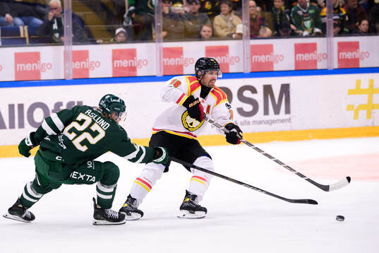 Färjestads Per Åslund och Brynäs Anton Rödin