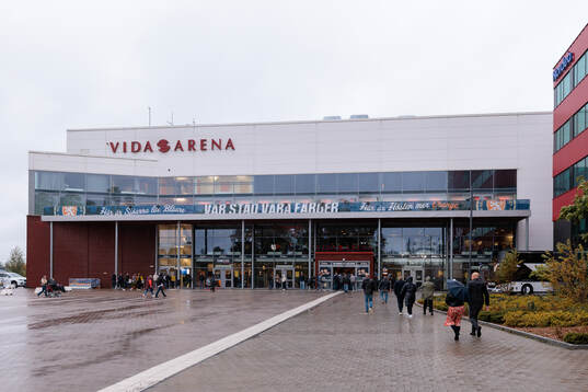 Exteriör vy av Vida arena