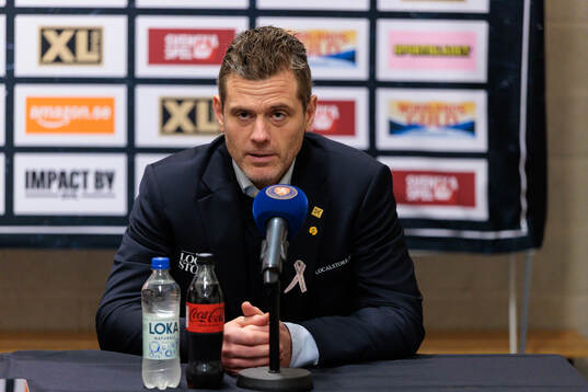 Skellefteås tränare Daniel Hermansson på presskonferens