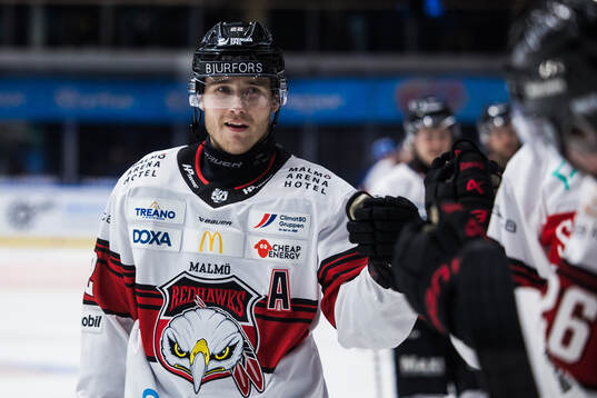 Malmö Redhawks Janne Kuokkanen jublar