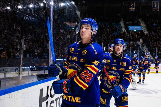 Djurgårdens Gustav Lindström jublar