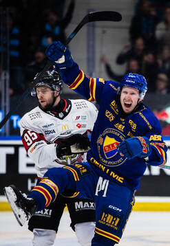 Djurgårdens Colby Sissons jublar