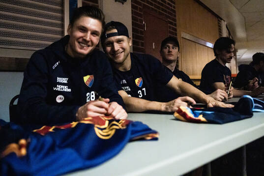 Djurgårdens Gustav Lindström och Jesper Pettersson