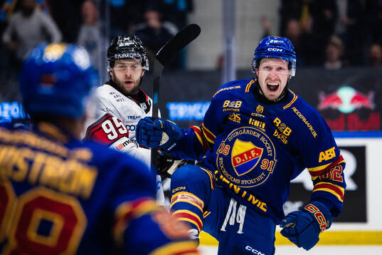 Djurgårdens Colby Sissons jublar