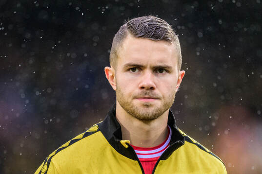 Elfsborgs Julius Magnussoninför fotbollsmatchen i
