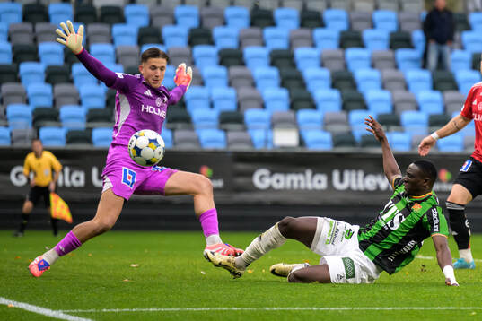 IFK Norrköpings målvakt David Andersson och GAIS Ibrahim