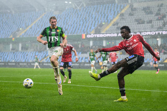 GAIS August Wängberg och IFK Norrköpings Abdoulie Tamba