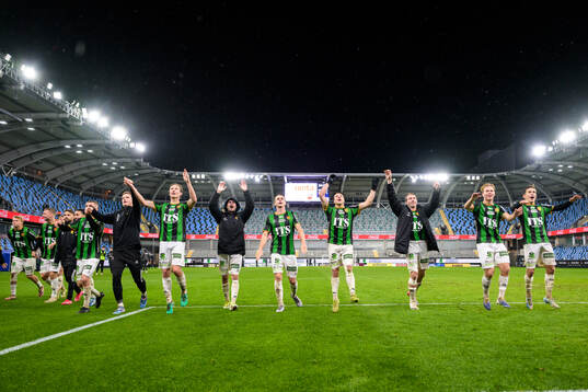 GAIS spelare jublar