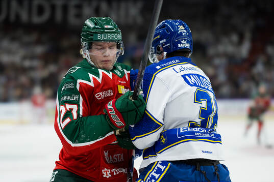 Frölundas Theodor Niederbach och Leksands Stefan Milosevic